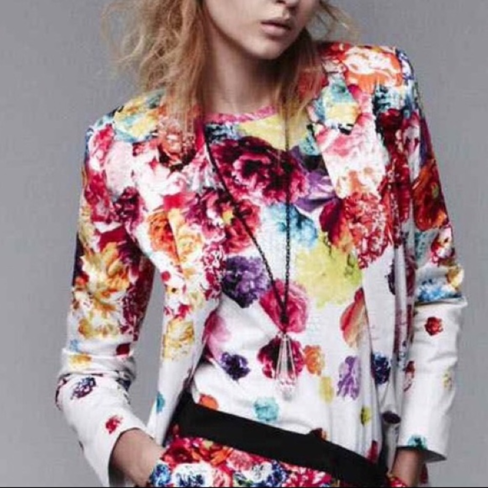 Prabal gurung floral blazer